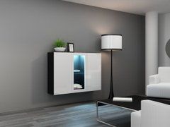 Комод VIGO Cama 120 Черный Мат / Белый Глянец реальная фотография
