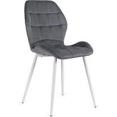 Стілець оксамитовий MEBEL ELITE LUCKY Velvet, Сірий / Білий жива фотографія