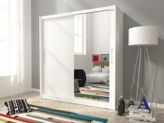 Шафа-купе Perfect Home Мая I / Maja I 180 2-дверна з дзеркалом Білий жива фотографія