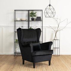 Крісло м'яке оксамитове MEBEL ELITE KLARIS 2 Velvet Чорний