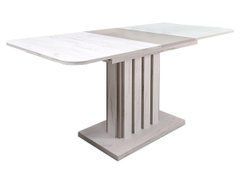 Раскладной стол LAMAR D/G Intarsio 140(180)x80 Дуб крафт белый/Глиняный серый реальная фотография