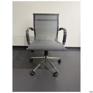 Крісло Slim AMF Net LB Хром Tilt сітка сіра жива фотографія