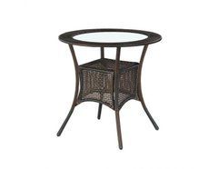 Стол Садовый MIDAS Halmar 74x74 Ротанг реальная фотография