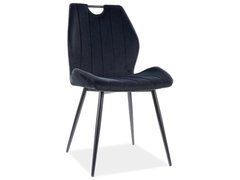 Стул ARCO Velvet Signal Черный реальная фотография