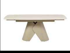 Керамический стол Парис TML-997-1 VETRO 140(200)x90 Cерпегиант + бежевый реальная фотография