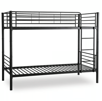 Двоярусне ліжко MEBEL ELITE RODEZ 90x200 см Чорний жива фотографія