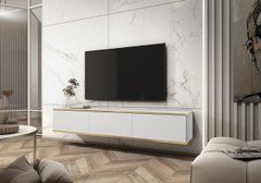 Тумба под телевизор навесная Perfect Home Оро/Oro 3-дверная RTV175 Белый реальная фотография