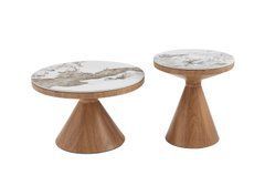 Комплект журнальных столиков CROWN Wood 70x70 Pandora Glossy реальная фотография