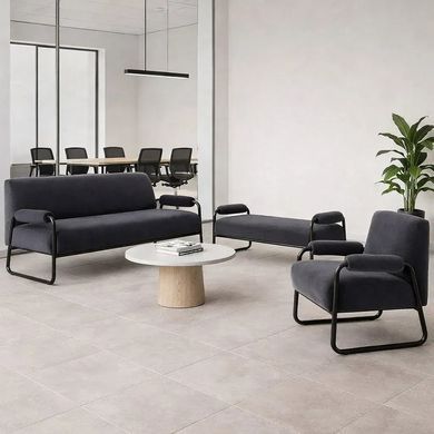 Дизайнерський диван HAVEN Mille 130х70х80 см Чорний