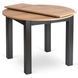 MEBEL ELITE Комплект HARRY стол 102-142 см дуб крафт/черный и 6 стульев PERU 2 черный