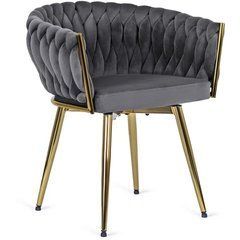 Стілець поворотний оксамитовий RUBI Velvet Mebel Elite Сірий жива фотографія