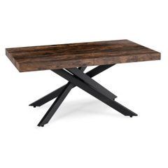 Стол раскладной HAMPTON Mebel Elite 160(240)х90 дуб рустик/черный реальная фотография