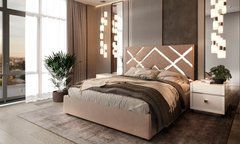 Кровать МЕДЖИК Prestol 160x200 Капучино реальная фотография