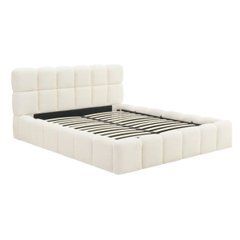 Кровать с контейнером MURCJA Mebel Elite 160x200 Boucle Cream реальная фотография