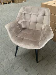Крісло ELEGANTE Velvet Intarsio темний беж жива фотографія