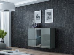 Комод VIGO Cama 120 Серый Мат / Серый Глянец реальная фотография
