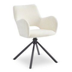 Поворотный стул FLAV Mebel Elite Кремовый реальная фотография