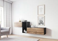 Стінка ROCO 11 Cama Антрацит / Дуб Вотан жива фотографія