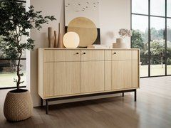 Комод Perfect Home Джапанді / Japandi K154 3-дверний Дуб лінеа жива фотографія